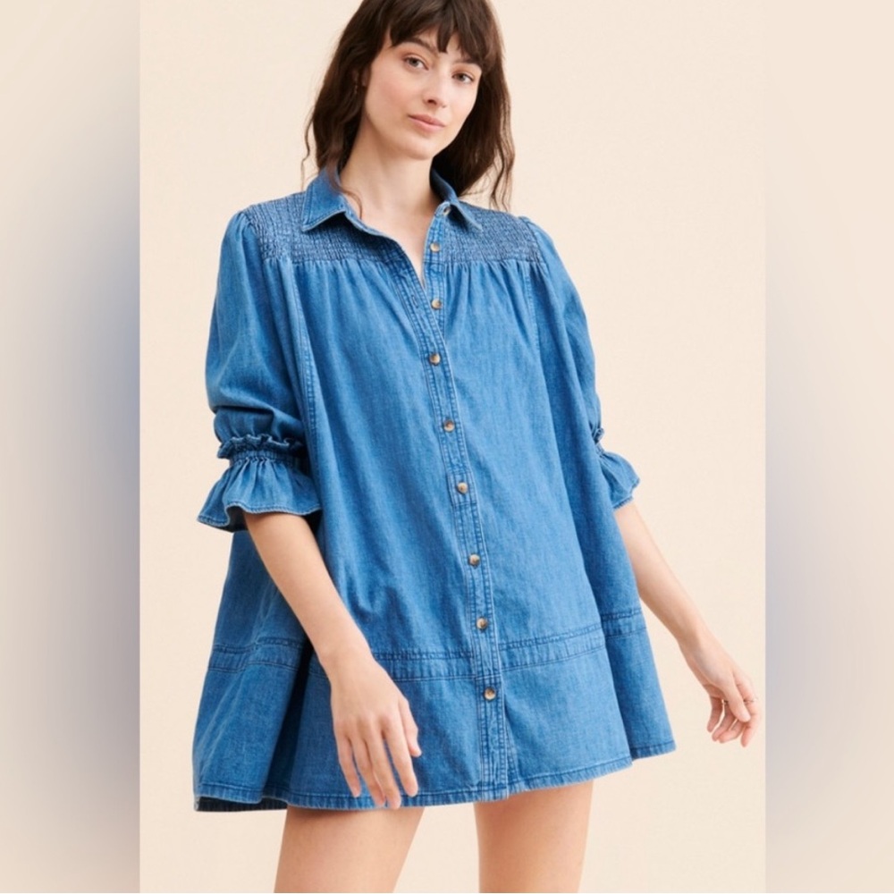 Free People | Vanessa Denim Tunic | Light Blue | Size S